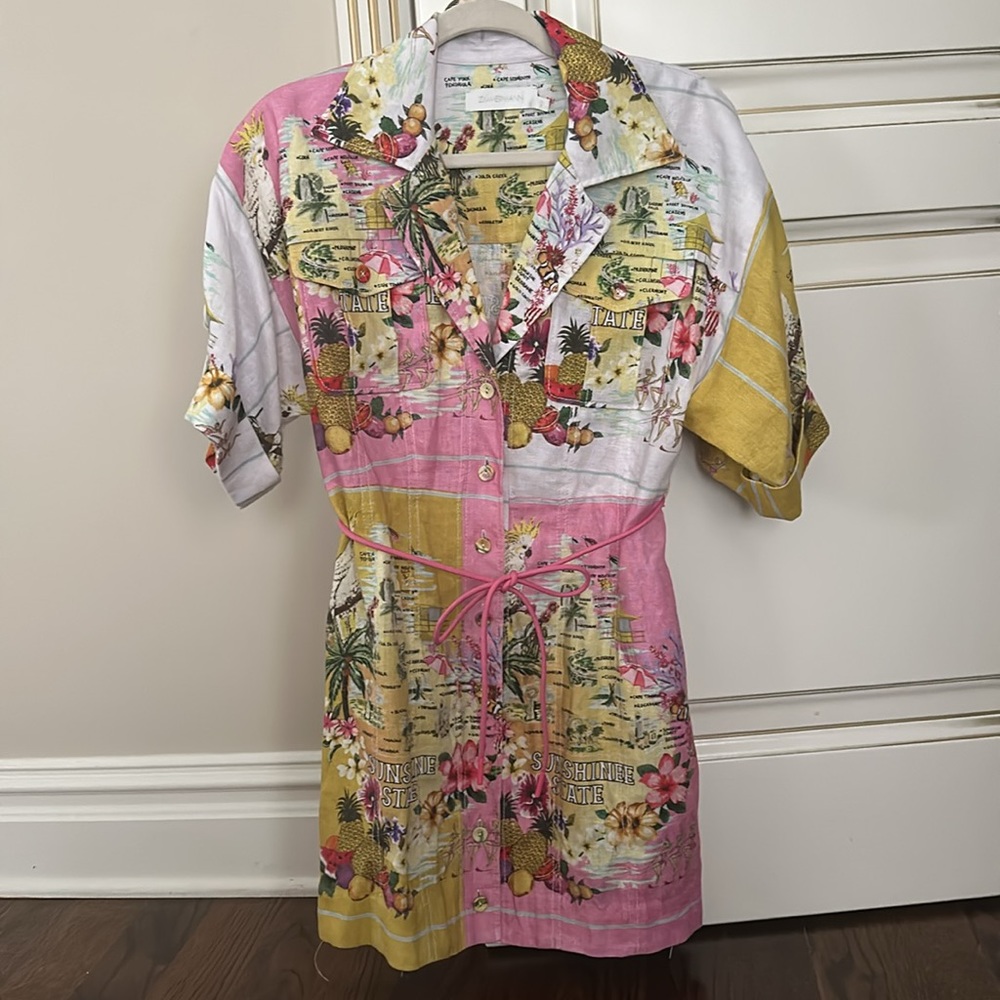 ZIMMERMANN Nina Safari Mini Dress Zimmermann Size 0 - Picture 8 of 16